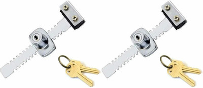 Shyam Sarowar 2 Piece Sliding Glass Lock_83 Lock(Silver)
