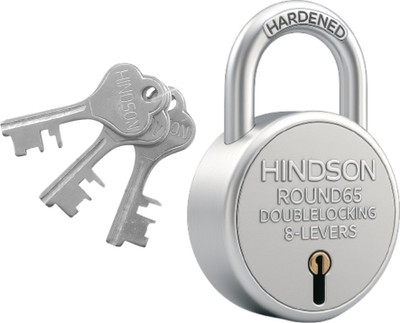 HINDSON Round 65mm with 3 Keys Padlock(Silver)