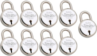 Shiba Ranger 50mm Round Padlock Pack Of 9 Padlock(Silver)