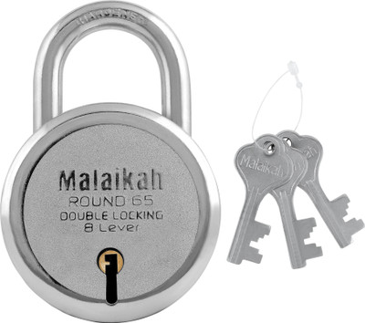 Malaikah Round 65 Pack Of 1 Padlock(Silver)