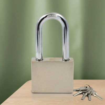 DeoDap Multipurpose Solid Padlock 60mm with 6 Keys – Heavy-Duty Security Lock Padlock(Grey)