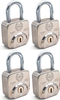 HARRISON Square Padlock 52mm 12 Pin with 3 Computerised Keys CX-1000-0594 PK-04 Padlock(Stainless Steel)