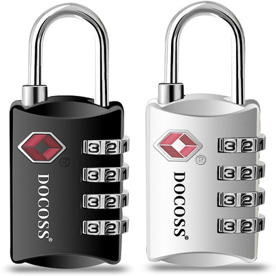 DOCOSS Set of 2-309 Metal Tsa Locks For Luggage /Number lock/TSA Lock Combination Lock(Black, Silver)