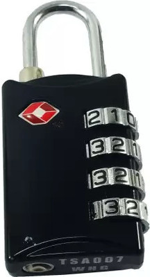 SHUANG YOU 4 Digit USA luggage Bag Number Resettable Combination Padlock For Travelling Lock(Black)