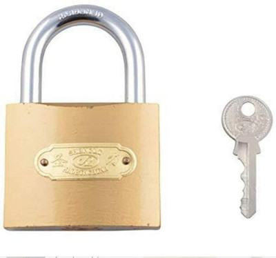 GVJ TRADERS Pressing Lock Hard Stainless Steel Imported Lock Padlock Padlock(Multicolor)