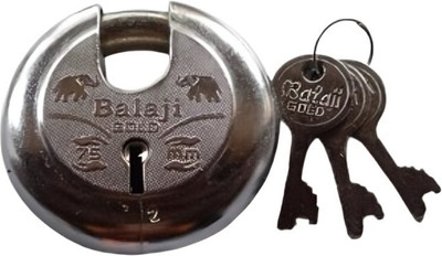OmShreeShyam Balaji Shutter Lock (75mm) Padlock(Silver)