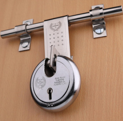 HARRISON Padlocks / Round Padlock 75mm 6 Lever With 3 Keys JAMA-0251/ Mild Steel Material Padlock(Bright Chrome Plated)