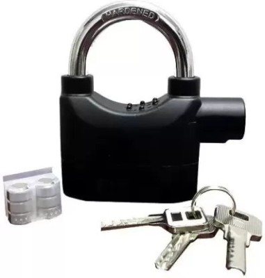 MAHENOOR ENTERPRISE Metallic Padlock Electronic Alarm Lock for Door/Bicycle/ Safety Lock Electronic Lock(Black)