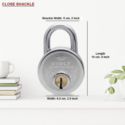 BEBLY INDUSTRIES CONFIDENCE BRASS 68 MM P/L WITH 4 KEYS Padlock(Multicolor)