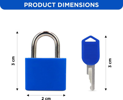 JGG Jain Gift Gallery Set of 4 Suitcase Locks, Multicolor Luggage Padlocks Set, Lock with Keys, Lock(Multicolor)