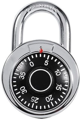 SVULINT Combination Dial Padlock,Digit Combination Code Lock Round Dial Number Luggage Lock(Black)