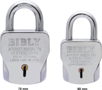 BEBLY INDUSTRIES AVON ATOOT 78 MM + 68 MM PADLOCK COMBO B2 Padlock(Multicolor)