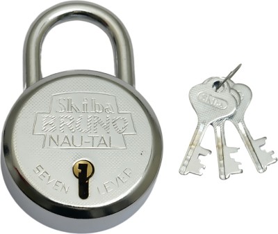 Shiba Bruno 50mm New| Steel Body | Iron Lever | Made In India Padlock Pack Of 1 Padlock(Silver)