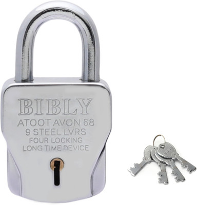 BABLI INDUSTRY Pad Lock-AVON ATOOT 68 MM PADLOCK WITH 4 KEYS Padlock(Multicolor)