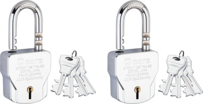 Ccore Atoot Extra 68mm 4 Key locks For Home Door Gate Shutter Shop Padlock(Silver)