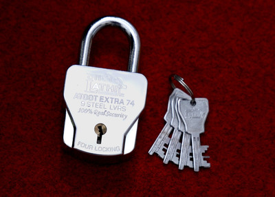OmShreeShyam Lathi Atoot Push Padlock(Silver)