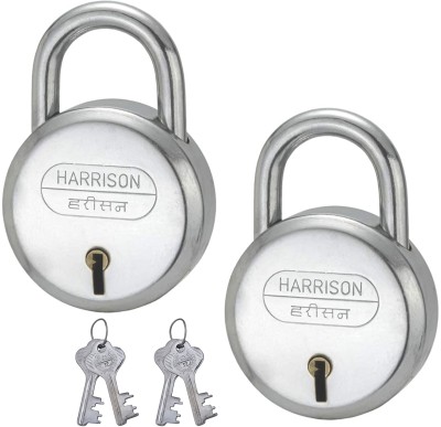 HARRISON Padlock 50mm 6 Lever with 3 Keys T-26LITE-0533 PK-02/ Door Lock, Padlock(Bright Chrome Polished Finish)