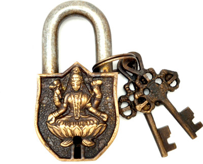 HanDecor Laxmi Design Golden Padlock(Golden)