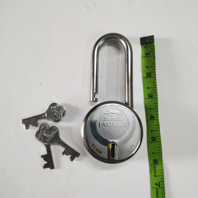 sainik Extra long shackle 65mm lock with 3 keys Padlock(Silver)