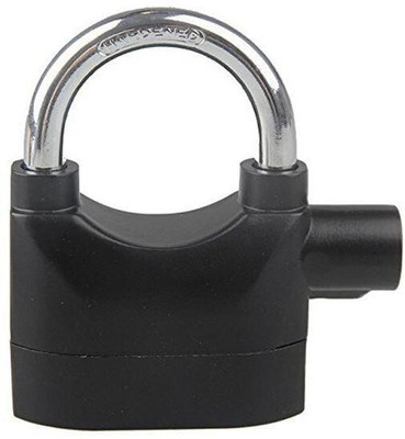 MELZRON 110dba Anti-Theft Siren Alarm Lock Motor Bike Padlock with Smart Motion Sensor Lock(Black)