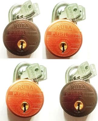 Loki 67 MM PIN LOCK 4 PCs LOCK 16 KEYs Padlock(Silver)