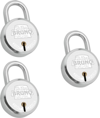 Shiba Bruno65 Pack Of 3 Padlock(Silver)