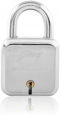 Godrej Square 8 Lever 4Keys Padlock(Silver)