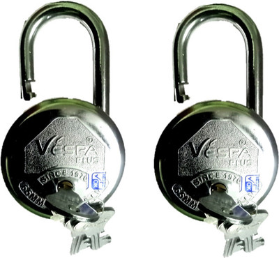 Loki 65 MM 2 PCs LOCK 6 KEYs Padlock(Red)