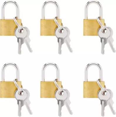 zms marketing Premium Solid Imitation 20 mm Copper Mini Lock with 2 Additional keys Lock(Multicolor)