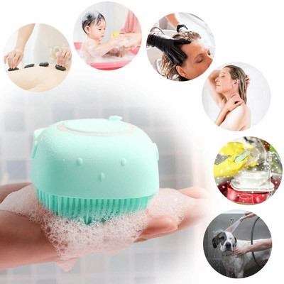 RadhaTex Silicon Massage Bath Brush, Scalp & Bathing Brush Silicon Scrubber