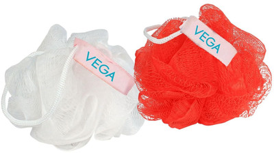 VEGA Loofah(Pack of 2, Red, White)