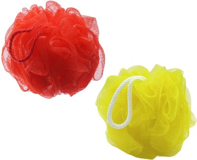 World Wide Villa Loofah(Pack of 2, Yellow, Red)