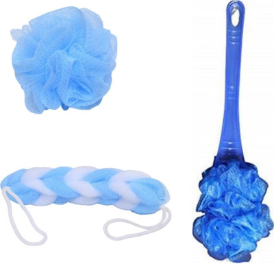Ajaycollections Loofah(Pack of 3, Blue)