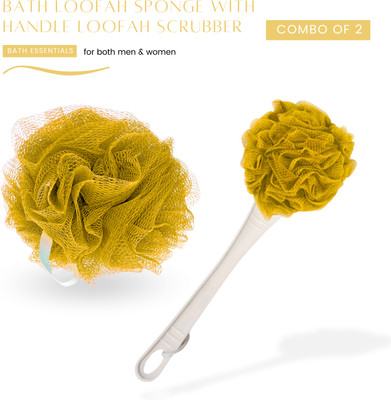 CareDone Loofah(Pack of 2, Yellow)