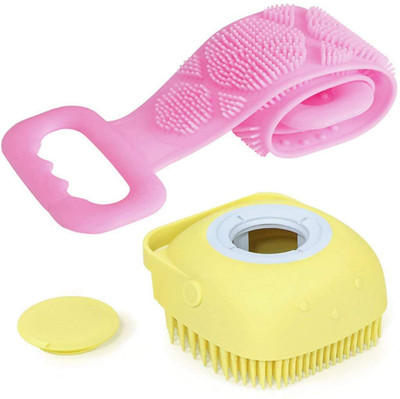 GLOWTRONIX Combo of Body Scrubber And Bath Brush 571
