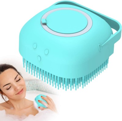 KRAZE Silicon Body Bath Brush, Silicone Soft Bath Body Brush with Shampoo Dispenser