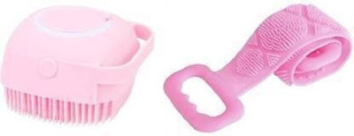 GEETAK Silicone Bath Brush with Soft Bristles & Soap Dispenser for Full Body Cleaning