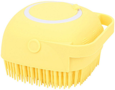 RadhaTex Shower Sponge,Silicone Soft Bath Brush with Shampoo Dispenser Body Scrubber