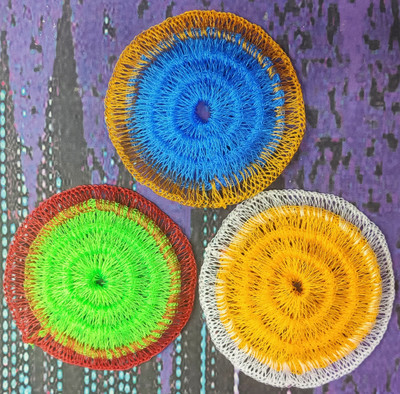 GADGETSMORE Loofah(Pack of 3, Multicolor)