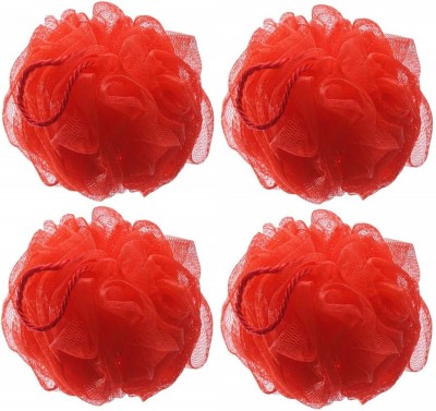 World Wide Villa Loofah(Pack of 4, Red)