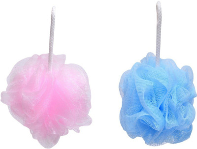 Palakshi Stretchable Back Scrubber Body Shower Sponge (Pack of 2) Multicolor