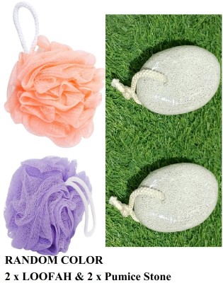 TinLivery Loofah(Pack of 4, Multicolor)