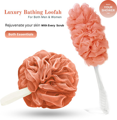 SIZI Loofah(Pack of 2, Orange)