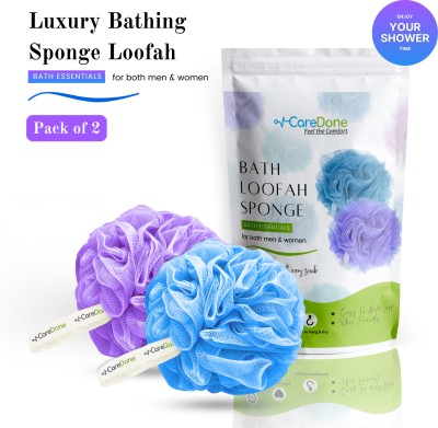 CareDone Loofah(Pack of 2, Purple, Blue)