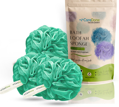 CareDone Loofah(Pack of 3, Green)