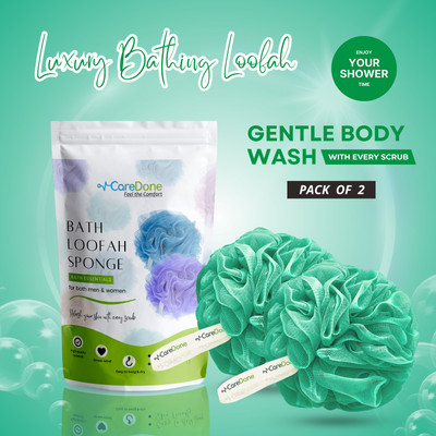 CareDone Loofah(Pack of 2, Green)
