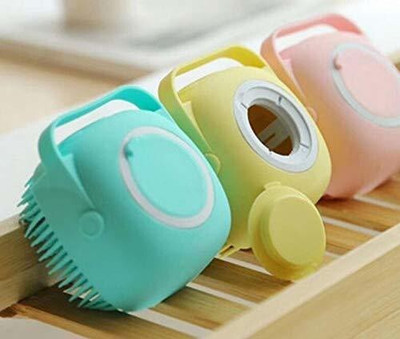 Manav Silicone Soft Bath Body Brush with Shampoo Dispenser 1.400