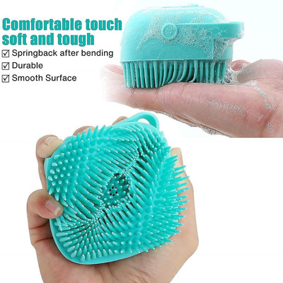 HUKBO 2in1 design brush and soap dispenser Silicone Scrubber Bath Brush Scalp Massager