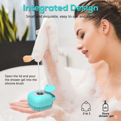 SANNO WORLD Silicon Massage Bath Brush, Scalp & Bathing Brush For Cleaning Body Silicon Wash