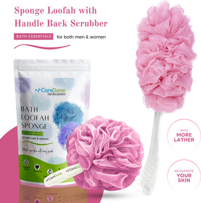CareDone Loofah(Pack of 2, Pink)